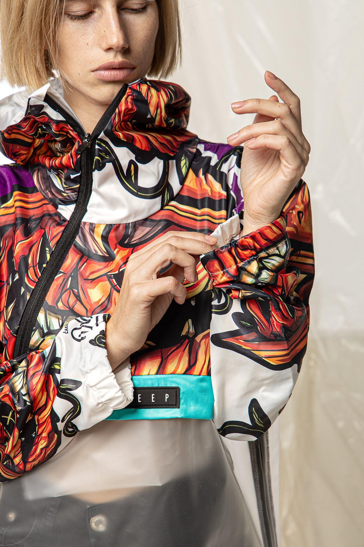 W's Transparent Pumpkin Rain Jacket