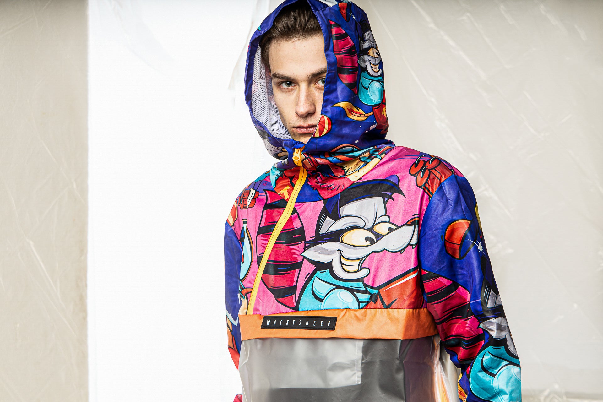 M's Transparent Raccoon Rain Jacket