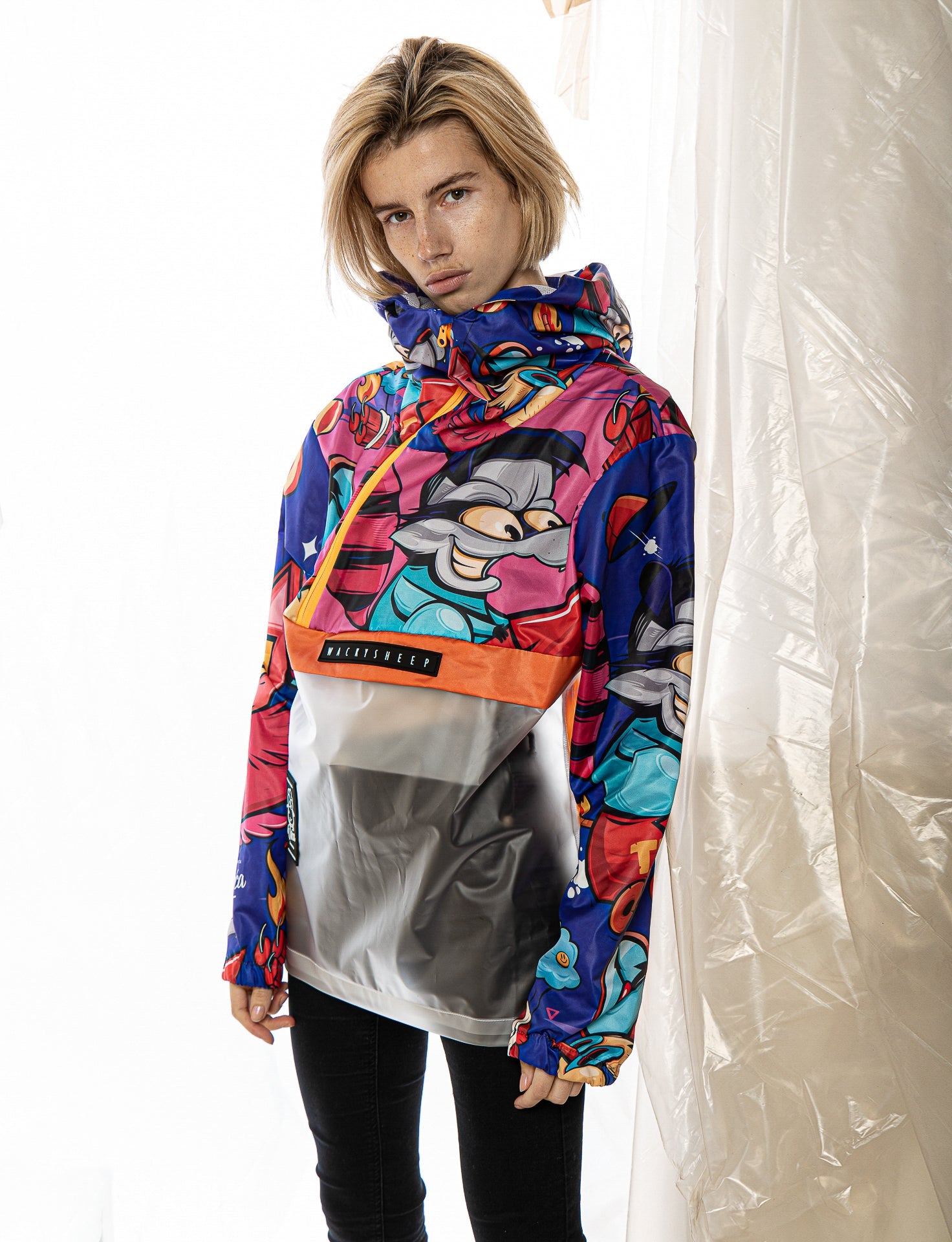 W's Transparent Raccoon Rain Jacket
