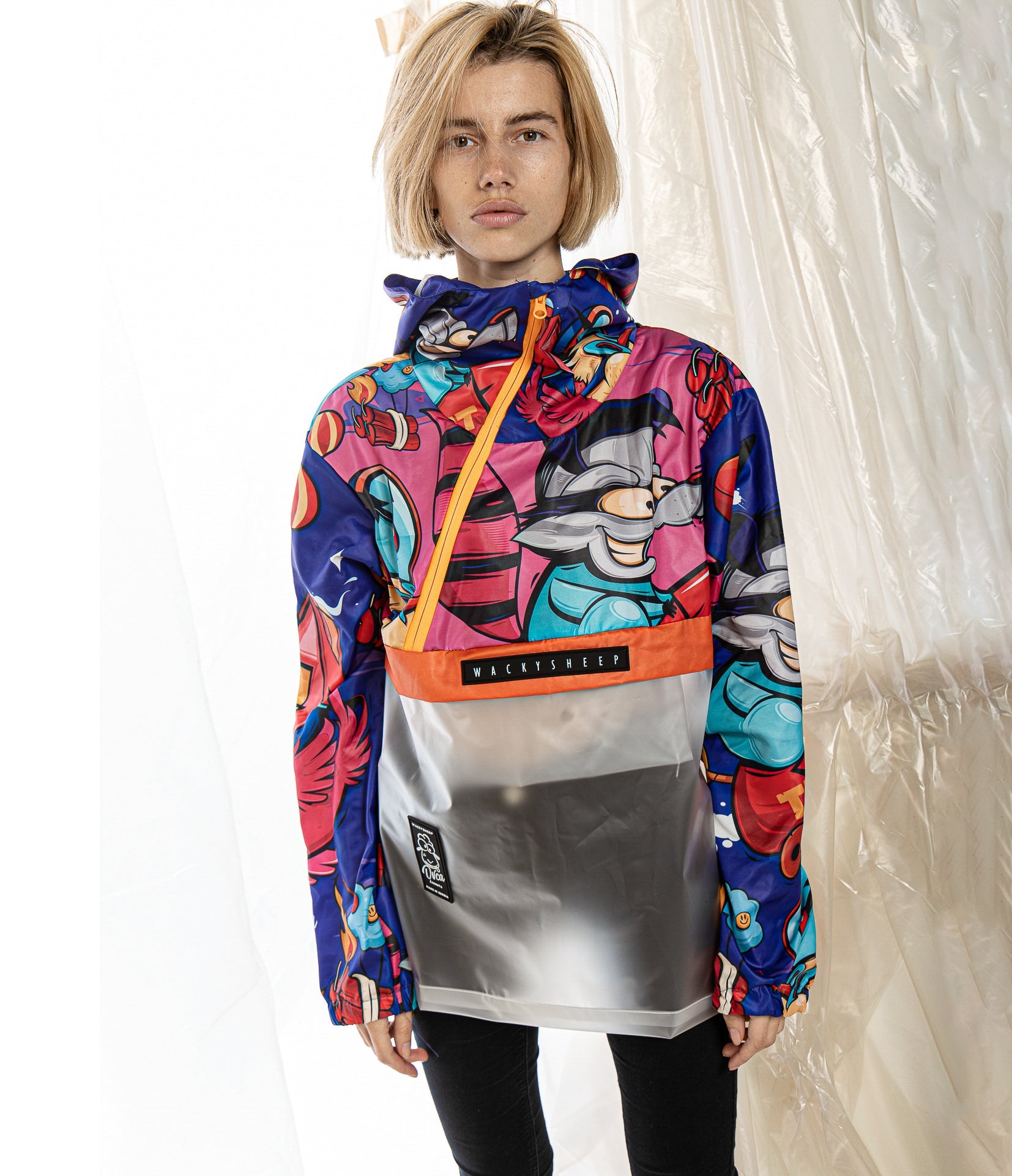 W's Transparent Raccoon Rain Jacket