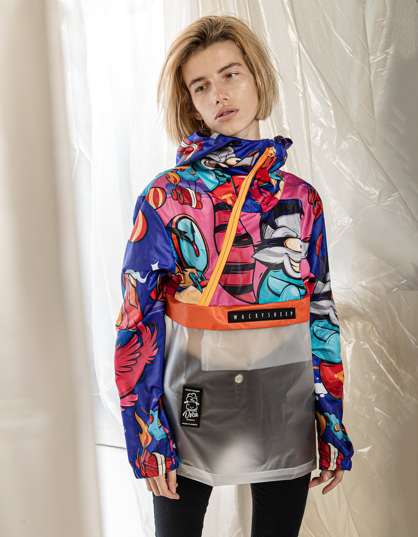 W's Transparent Raccoon Rain Jacket