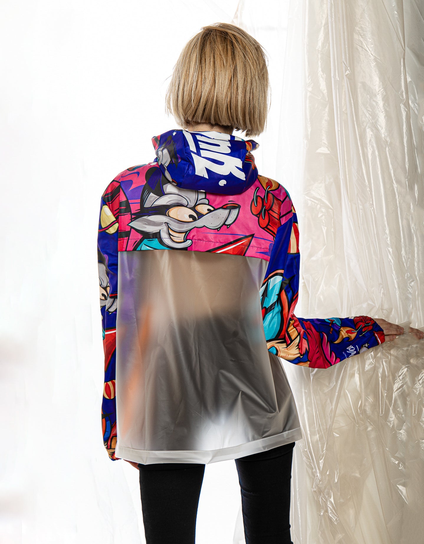 W's Transparent Raccoon Rain Jacket