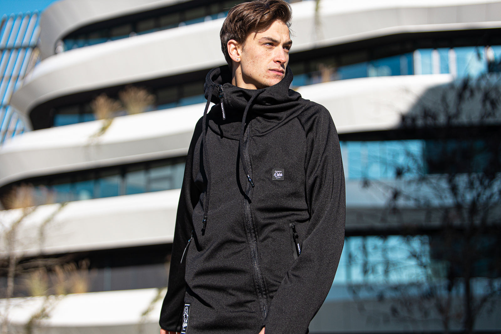 M's Black Fleece Zip Hoodie