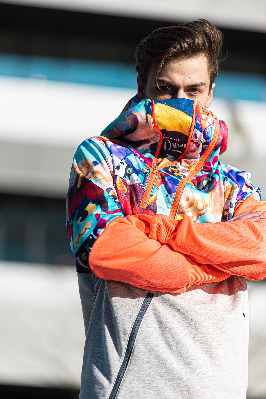 M's Santiago Orange Zip Hoodie