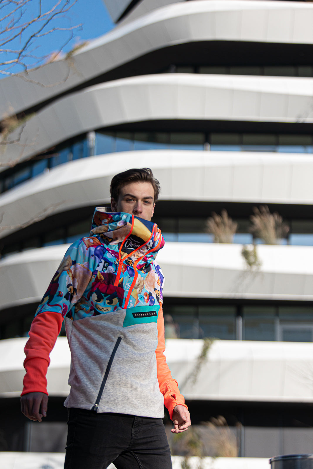 M's Santiago Orange Zip Hoodie