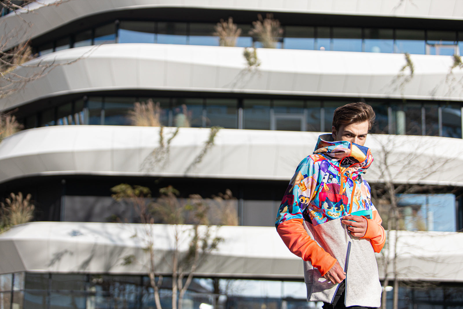 M's Santiago Orange Zip Hoodie