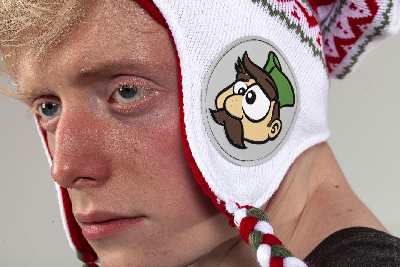 RedWhite Srba EarFlap Beanie