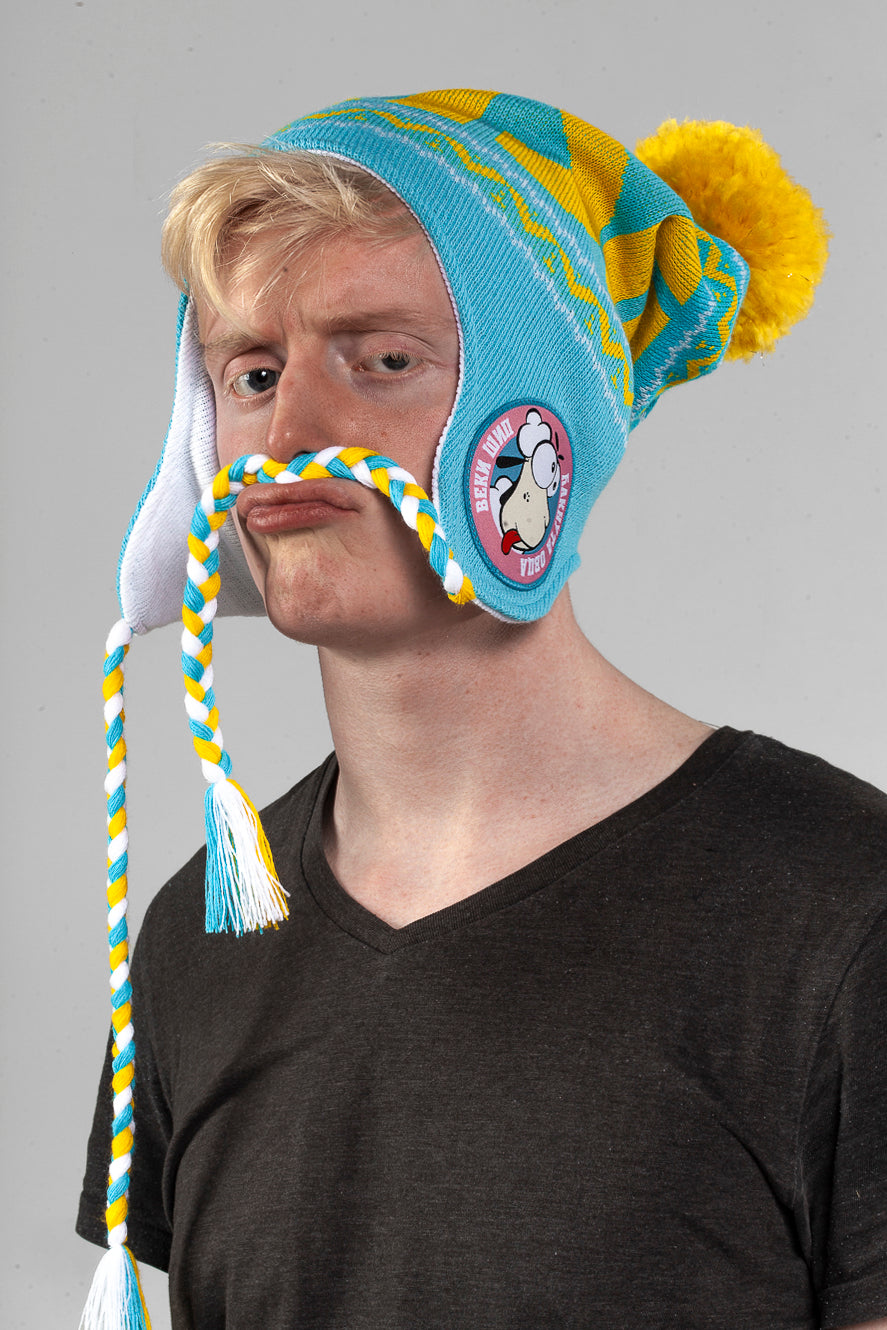 Blue EarFlap Beanie