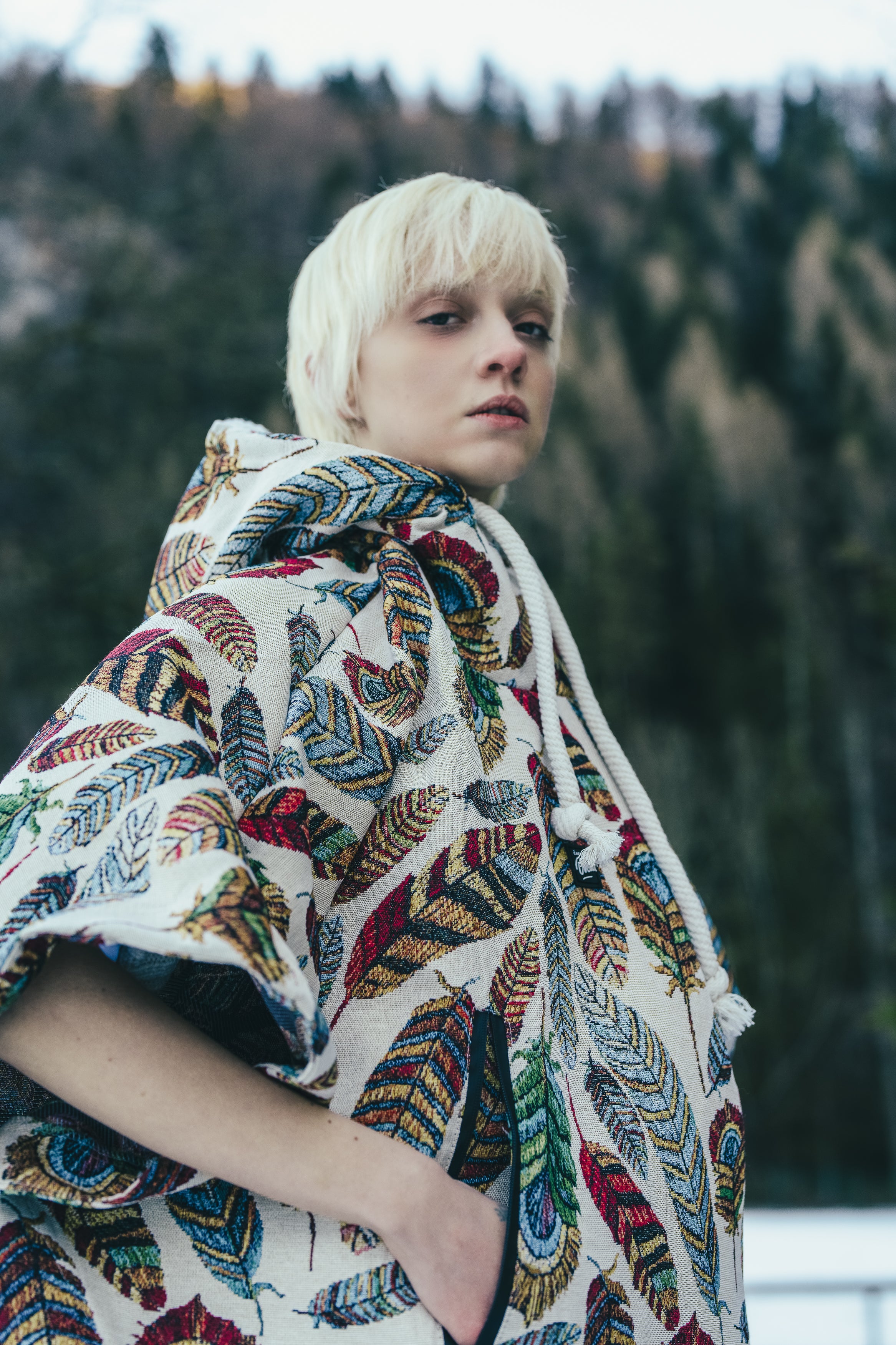 W's Plume Poncho