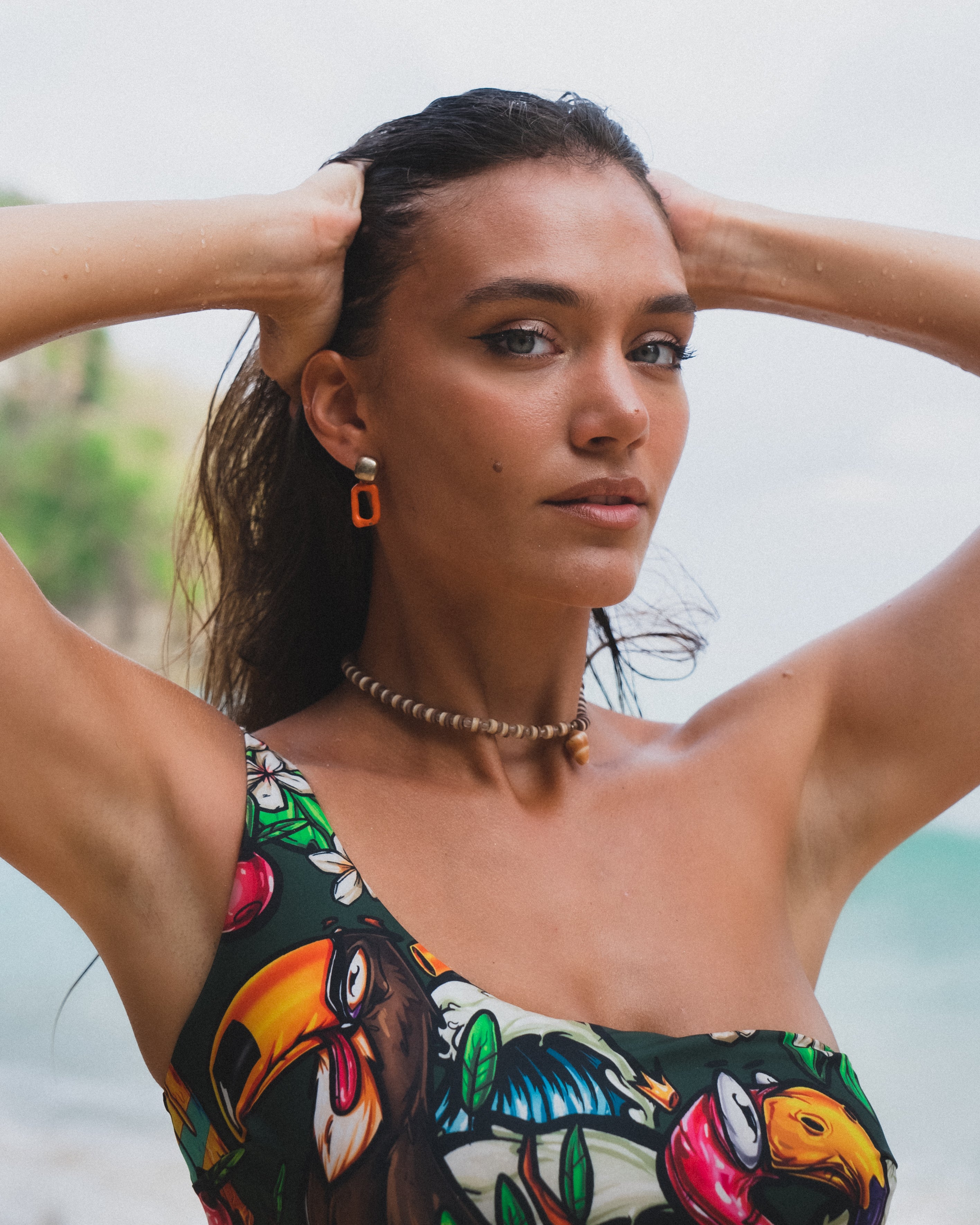 W's Two Piece Green Shark Top