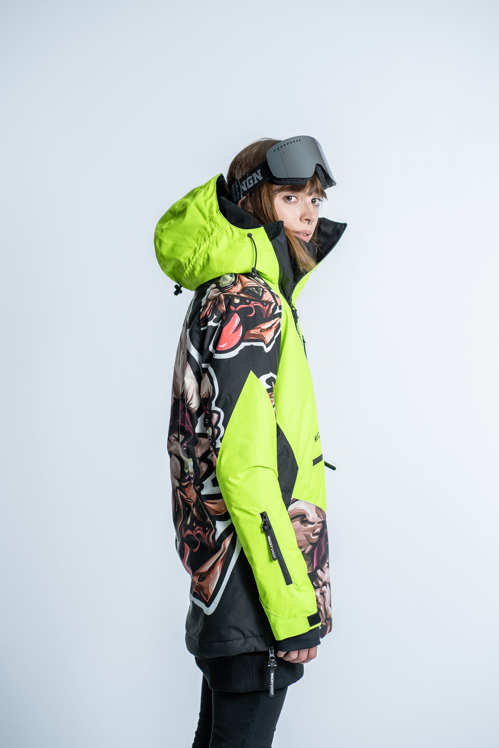 W's Pullover Neon Print Ski Jacket