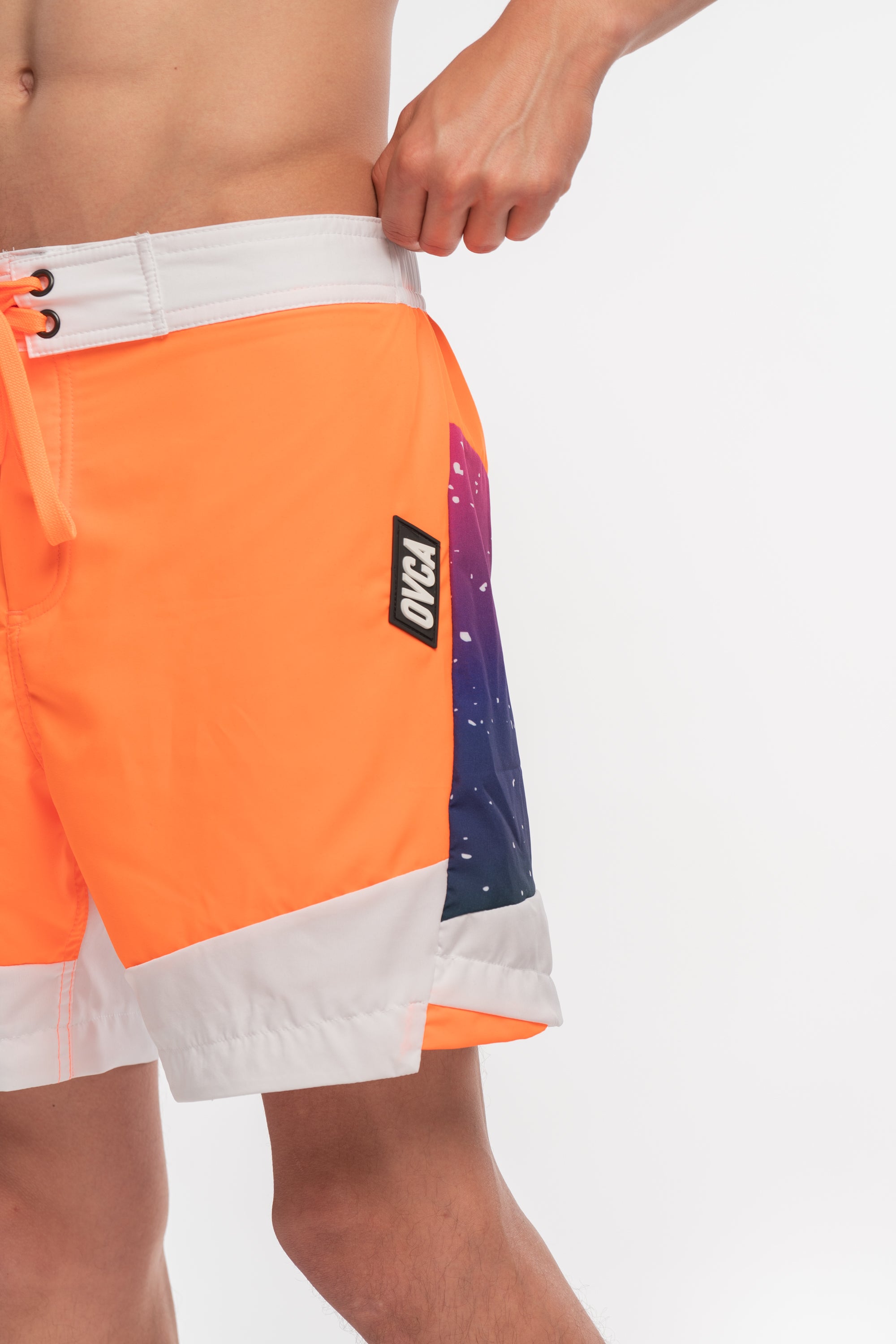 M's Short Galaxy Orange Swim Shorts