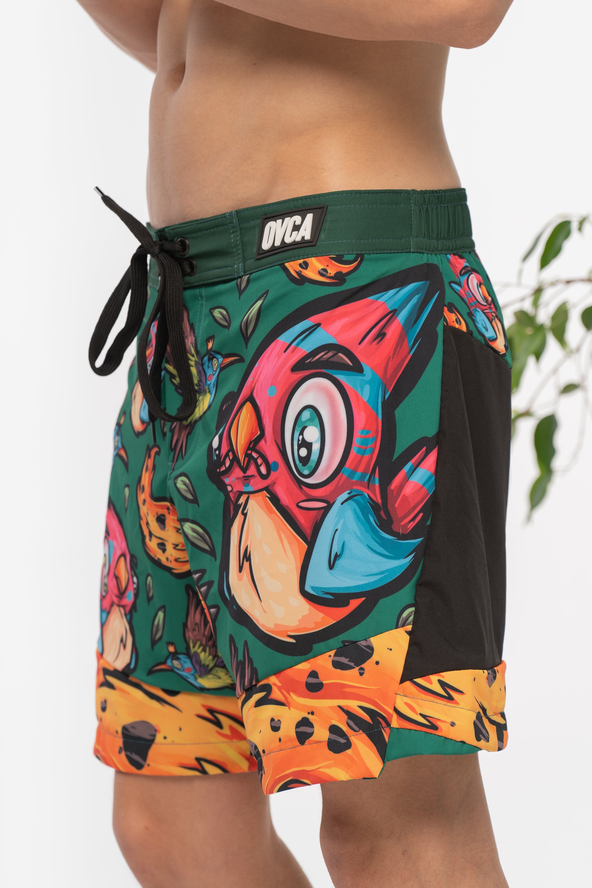 M's Short Parrot Swim Shorts