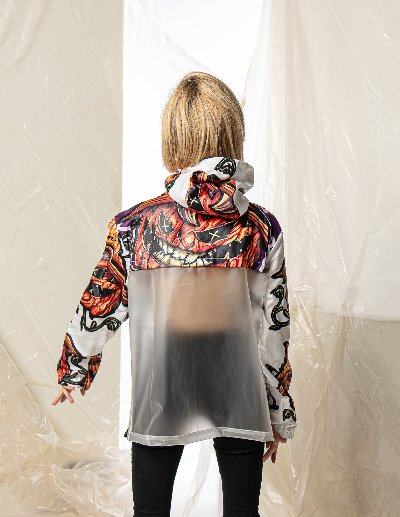 W's Transparent Pumpkin Rain Jacket